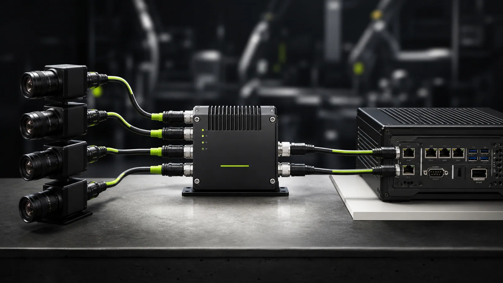 PolarFire FPGA sensör köprüsü dört kamerayı çift 10 GbE üzerinden uç yapay zekâ sistemine bağlıyor